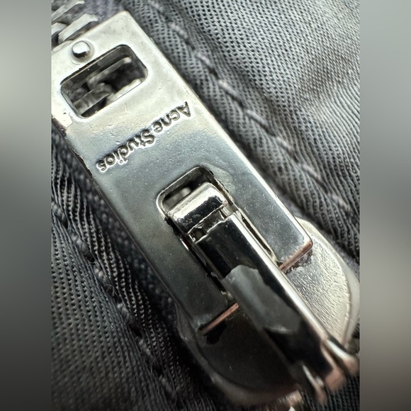 EUC Acne Studios Dusty Grey Satin Cargo Pants - Picture 13 of 16